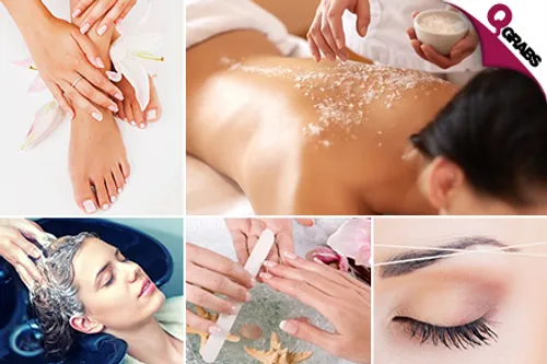 From QR160 Feel Fresh with a Moroccan Bath, Hair Oil / Cream Bath OR Threading OR Mani & Pedi! (Up to QR575 Value)
